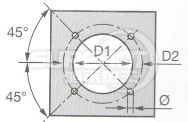 利雅路GAS4燃燒器法蘭盤尺寸